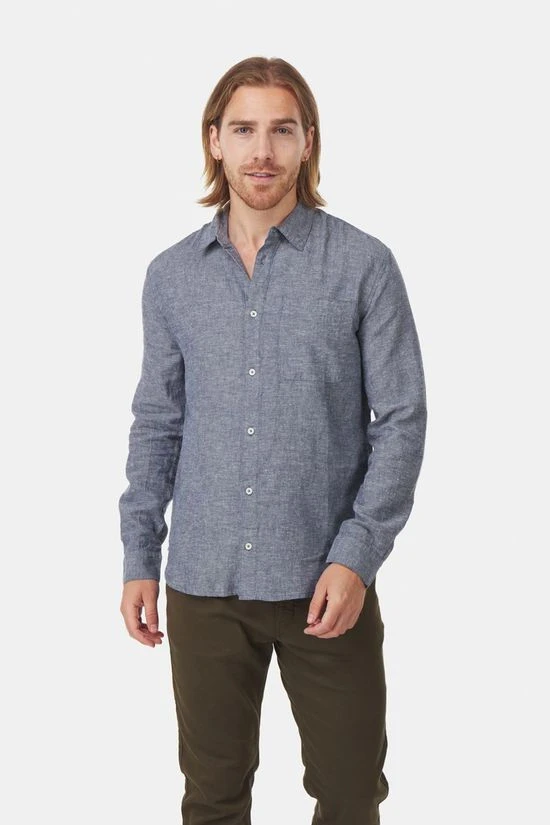 Tentree M Hemp Button Front Shirt 1 Tentree M Hemp Button Front Shirt